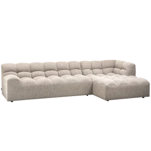 Allure chaise longue rechts geweven stof naturel melange