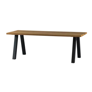 Tablo tuintafel ayous naturel met A-vorm poot metaal