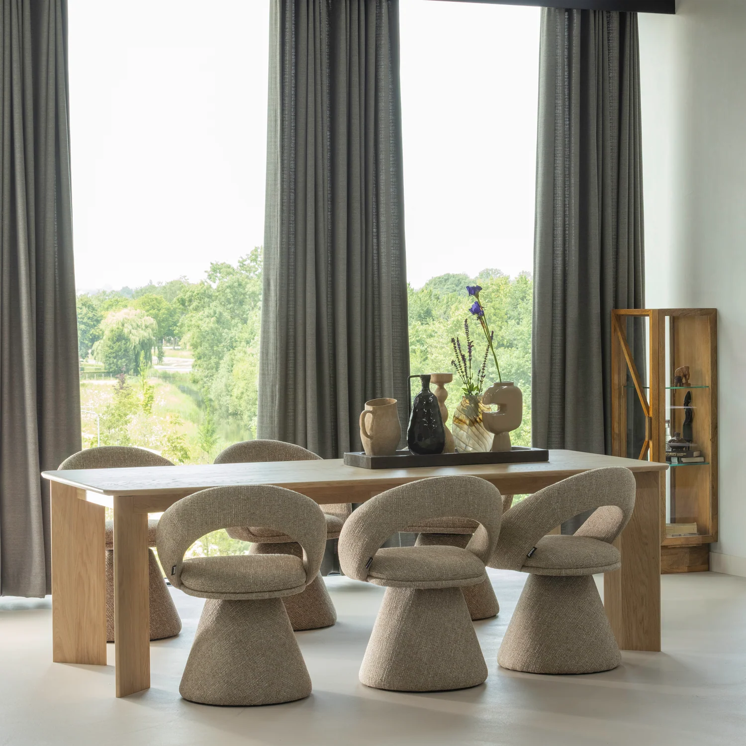 Kella 1-deurs kast mango hout bruin - Afbeelding 4