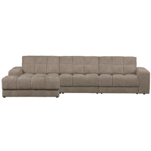 Second Date chaise longue links ribstof mud