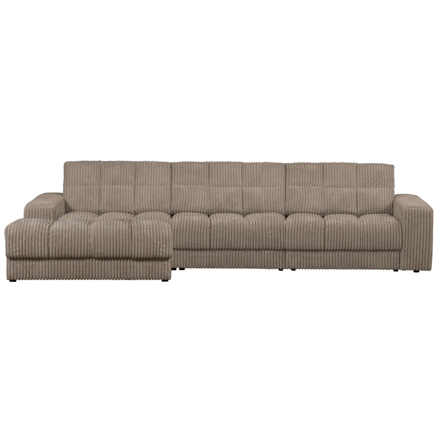 Second Date chaise longue links ribstof mud