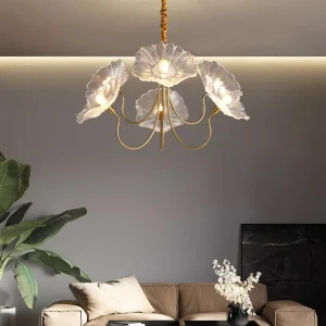 Bloemenkroonluchter van Murano glas