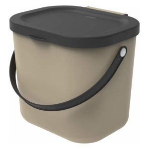 Rotho ALBULA Bio Afvalbakje 23.5x20x20.8 cm 6L Cappuccino
