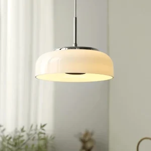 Bauhaus hanglamp chroom wit